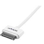 StarTech.com 1m 3 ft Apple Dock Connector to USB Cable for iPod / iPhone / iPad with Stepped Connector