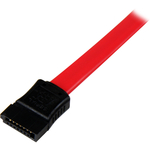 StarTech.com 18in SATA to Left Side Angle SATA Serial ATA Cable - SATA for Storage Drive, Hard Drive - 18inch - 1 Pack - 1 x Female SATA - 1 x Female SATA - Red