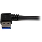 StarTech.com 1m Black SuperSpeed USB 3.0 Cable - Right Angle A to B - M/M - 1 x Type A Male USB - Black