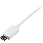 StarTech.com 1m White Micro USB Cable - A to Micro B - 1 x Type A Male USB - 1 x Type B Male Micro USB