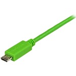 StarTech.com 1m Green Mobile Charge Sync USB to Slim Micro USB Cable for Smartphones and Tablets