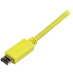 StarTech.com 1m Yellow Mobile Charge Sync USB to Slim Micro USB Cable for Smartphones and Tablets