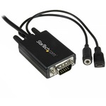 StarTech.com 6 ft 2m Mini DisplayPort to VGA Adapter Cable with Audio - Mini DP to VGA Converter
