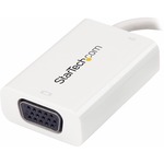 StarTech.com USB-C to VGA Adapter - 60 W USB Power Delivery - USB Type C Adapter for USB-C devices such as your 2018 iPad Pro - White - 1080p - Thunderbolt 3 Compati