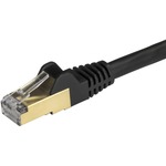 StarTech.com CAT6a Ethernet Cable - 3m - Black Network Cable - Snagless RJ45 Cable - Ethernet Cord - 3 m 10 ft. - First End: 1 x RJ-45 Male Network - Second End: 1