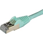 StarTech.com CAT6a Ethernet Cable - 0.5m - Aqua Network Cable - Snagless RJ45 Cable - Ethernet Cord - 0.5 m / 1.6 ft - First End: 1 x RJ-45 Male Network - Second End