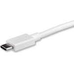 StarTech.com 3 ft / 1m USB C to DisplayPort Cable - USB C to DP Cable - 4K 60Hz - White - 3.3 ft. USB C to DisplayPort cable and adapter in-one- 4K DisplayPort cable