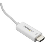 StarTech.com 3m / 10 ft USB C to HDMI Cable - Computer Monitor Cable - 4K at 60Hz - White - Eliminate clutter by connecting your USB Type-C computer directly to an H