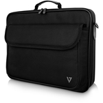 V7 Essential CCK16-BLK-3E Carrying Case Briefcase for 40.6 cm 16inch Notebook - Black - 600D Polyester, 210D Polyester Interior - Shoulder Strap