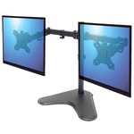 TV Andamp; Monitor Mount, Desk, Double-Link Arms, 2 screens, Screen Sizes: 10-27inch, Black