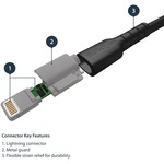 StarTech.com 3 foot/1m Durable Black USB-A to Lightning Cable, Rugged Heavy Duty Charging/Sync Cable for Apple iPhone/iPad MFi Certified