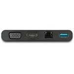 StarTech.com USB C Multiport Adapter with HDMI and VGA - Mac / Windows / Chrome - 4K - 1x USB-A Port - GbE - USB-C Adapter - Hideaway Cable - Turn your laptop into a