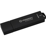 Kingston IronKey D300 D300S 128 GB USB 3.1 Flash Drive - Anthracite - 256-bit AES - TAA Compliant