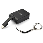 StarTech.com Portable USB C to HDMI Adapter - Quick-Connect Keychain - 4K 30 - Built-In Flex Cable - USB Type C Video Converter CDP2HDFC - USB Type C display adapt