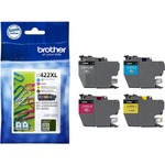 Brother LC422XLVAL Original Inkjet Ink Cartridge - Multi-pack - Cyan, Magenta, Yellow, Black Pack - Cyan 1500 Pages, Magenta 1500 Pages, Yellow 1500 Pages, Black 300