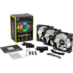 ML120 PRO RGB LED 120MM PWM Premium Magnetic Levitation Fan — 3 Fan Pack with Lighting Node PRO