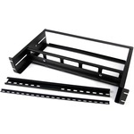 StarTech.com Adjustable Rackmount DIN Rail Kit with Top Hat/Mini/G Rails - Steel - Black