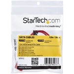 StarTech.com 12in SATA Serial ATA Cable - Male SATA - Male SATA - 12 - Red