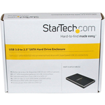 StarTech.com 2.5in USB 3.0 SSD SATA Hard Drive Enclosure - 1 x Total Bay - 1 x 2.5 Bay - USB 3.0