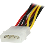 StarTech.com 12in LP4 to 2x Latching SATA Power Y Cable Splitter Adapter - 4 Pin Molex to Dual SATA