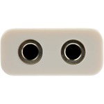 StarTech.com 3.5mm 4 Position to 2x 3 Position 3.5mm Headset Splitter Adapter M/F - White