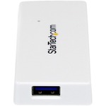 StarTech.com Portable 4 Port SuperSpeed Mini USB 3.0 Hub - White - 4 Total USB Ports - 4 USB 3.0 Ports