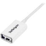 StarTech.com 3m White USB 2.0 Extension Cable A to A - M/F - 1 x Type A Male USB