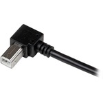 StarTech.com 1m USB 2.0 A to Right Angle B Cable - M/M - 1 x Type A Male USB - 1 x Type B Male USB - Black