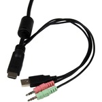 StarTech.com 2 Port USB HDMI Cable KVM Switch with Audio and Remote Switch - USB Powered - 2 Computers - 1 Local Users - 1920 x 1200 - 3 x USB - 2 x HDMI