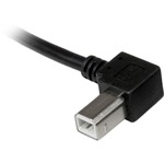 StarTech.com 3m USB 2.0 A to Left Angle B Cable - M/M - 1 x Type A Male USB - 1 x Type B Male USB