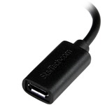 StarTech.com Black Micro USB to Apple 8-pin Lightning Connector Adapter for iPhone / iPod / iPad
