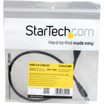 StarTech.com 0.5m 1.5ft Black SuperSpeed USB 3.0 Cable A to Micro B - M/M - 1 x Type A Male USB