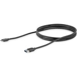 StarTech.com 2m 6ft Slim SuperSpeed USB 3.0 A to Micro B Cable - M/M - 1 x Type A Male USB - 1 x Micro Type B Male USB - Nickel Plated - Black