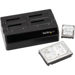 StarTech.com USB 3.0 to 4-Bay SATA 6Gbps Hard Drive Docking Station w/ UASP Andamp; Dual Fans - 2.5/3.5in SSD / HDD Dock - Serial ATA/600 Controller - 4 x Total Bay - 4 x