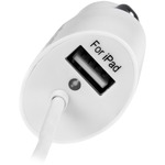 StarTech.com Dual Port Car Charger with Apple 8-pin Lightning Connector and USB 2.0 Port