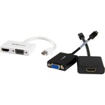 StarTech.com Travel A/V adapter - 2-in-1 Mini DisplayPort to HDMI or VGA converter - White