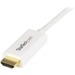StarTech.com Mini DisplayPort to HDMI converter cable - 3 ft 1m - 4K - White - Supports up to4096 x 2160