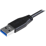 StarTech.com 1m 3 ft Slim Micro USB 3.0 Cable - M/M - USB 3.0 A to Left-Angle Micro USB