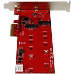 StarTech.com 2x M.2 SSD Controller Card - PCIe - PCI Express M.2 SATA III Controller - NGFF Card Adapter - 2 M.2Serial ATA - PCI Express 2.0 x2