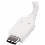 StarTech.com USB-C to VGA Adapter - 60 W USB Power Delivery - USB Type C Adapter for USB-C devices such as your 2018 iPad Pro - White - 1080p - Thunderbolt 3 Compati