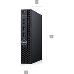 Dell OptiPlex 3000 3060 Desktop Computer - Core i5 i5-8500T - 4 GB RAM - 500 GB HDD - Micro PC - Black