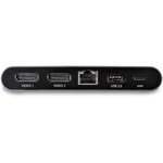 StarTech.com USB C Multiport Adapter - Dual 4K Monitor - Windows - USB-C to Dual DisplayPort Adapter - 2x USB-A Ports - 100W PD 3.0 - GbE - Dual 4K monitor USB C mul