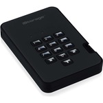 iStorage diskAshur2 1 TB Hard Drive - External - Portable - TAA Compliant - USB 3.1 - 5400rpm - 8 MB Buffer - Phantom Black - 256-bit Encryption Standard