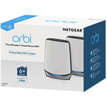 NETGEAR Orbi WiFi 6 Mesh System AX6000  RBK853 1 Router with 2 Satellite Extenders