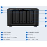 Synology DiskStation DS1621plus 6 x Total Bays SAN/NAS Storage System - AMD Ryzen Quad-core 4 Core 2.20 GHz - 4 GB RAM - DDR4 SDRAM Desktop - Serial ATA Controller -