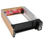 StarTech.com Black Aluminum 5.25in Rugged SATA Hard Drive Mobile Rack Drawer - 1 x Total Bay - 1 x 3.5inch Bay