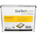 StarTech.com 2.5in SATA to Mini SATA SSD Adapter Enclosure - 1 x Total Bay - 1 x 2.5 Bay - Serial ATA