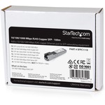 StarTech.com Cisco Compatible Gigabit RJ45 Copper SFP Transceiver Module - Mini-GBIC with Digital Diagnostics Monitoring - 1 x 10/100/1000Base-T LAN