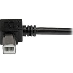StarTech.com 1m USB 2.0 A to Right Angle B Cable - M/M - 1 x Type A Male USB - 1 x Type B Male USB - Black