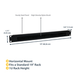 StarTech.com 1U Brush Strip Horizontal Server Rack Cable Management Panel - Cable Management Panel